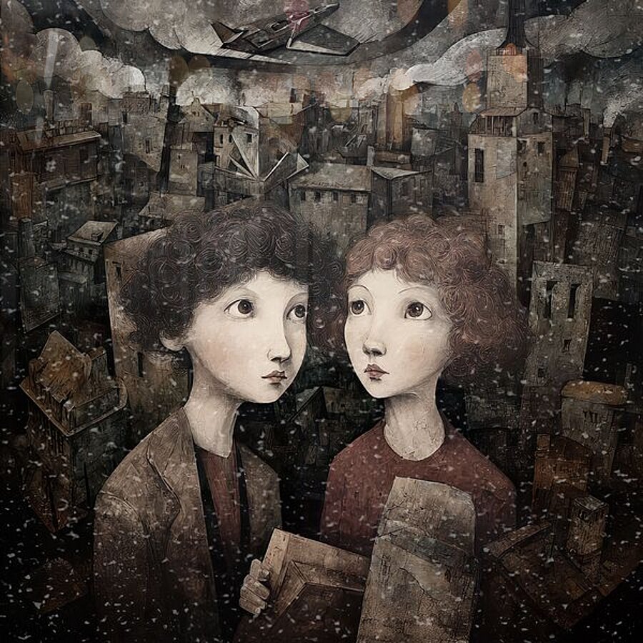 The First Snowfall Picture Frame print