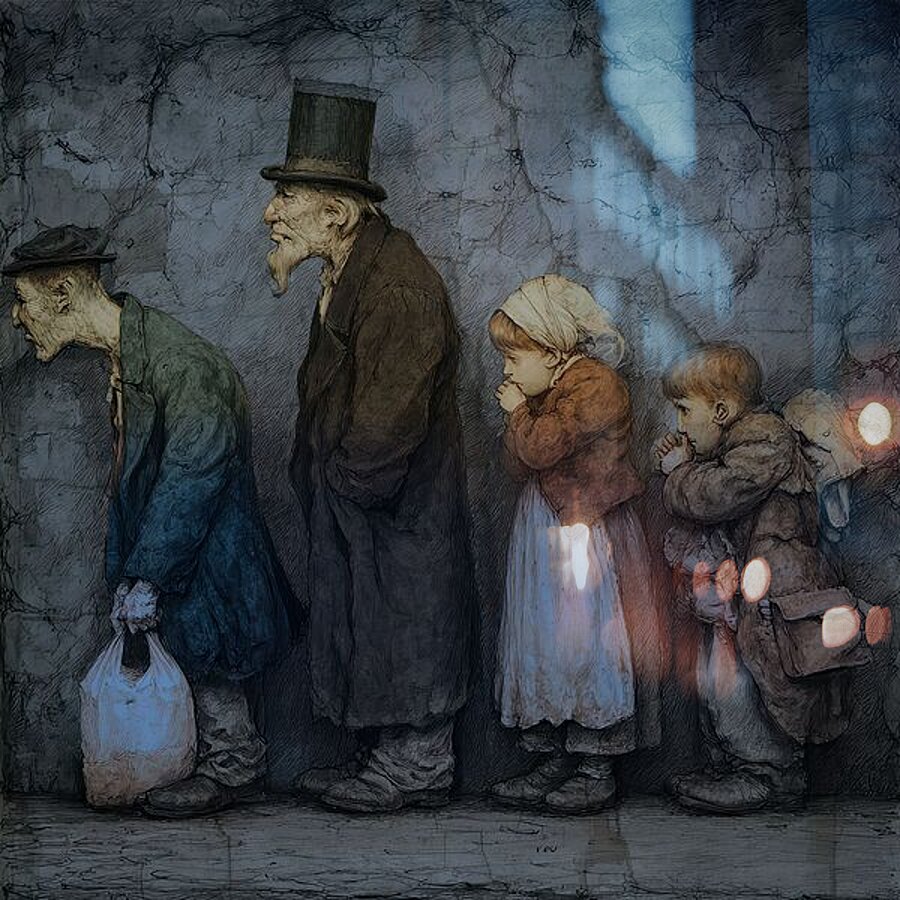 The Line We Stand In Picture Frame print