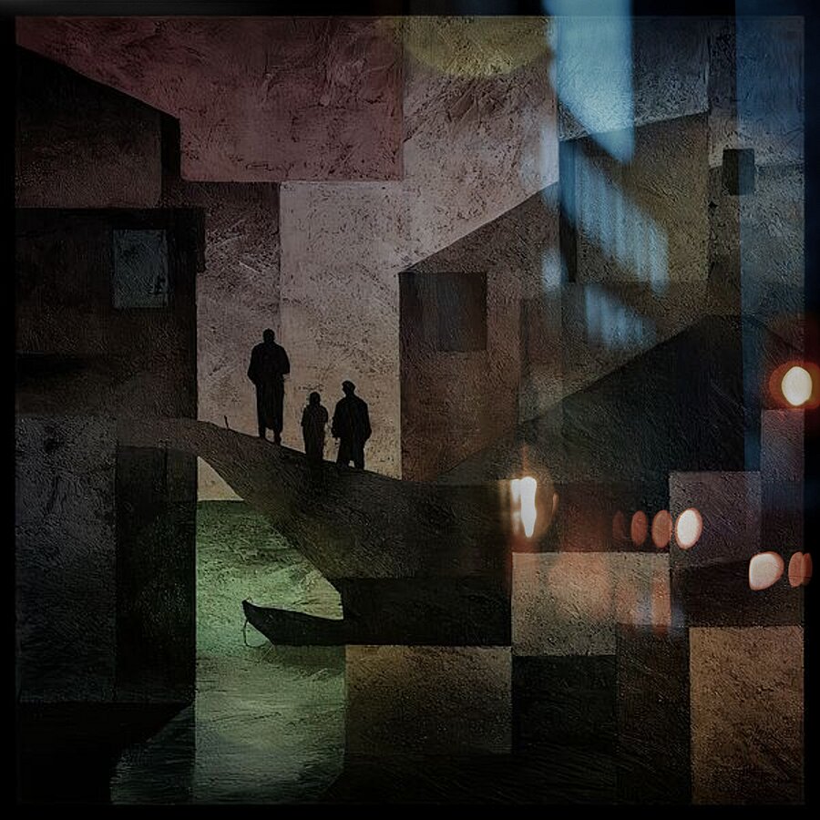 Crossing the Bridge Picture Frame print