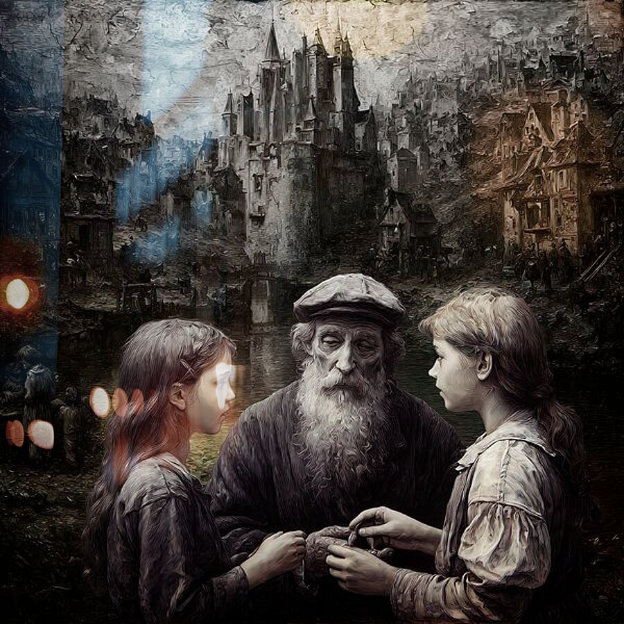 Old Hands Picture Frame print