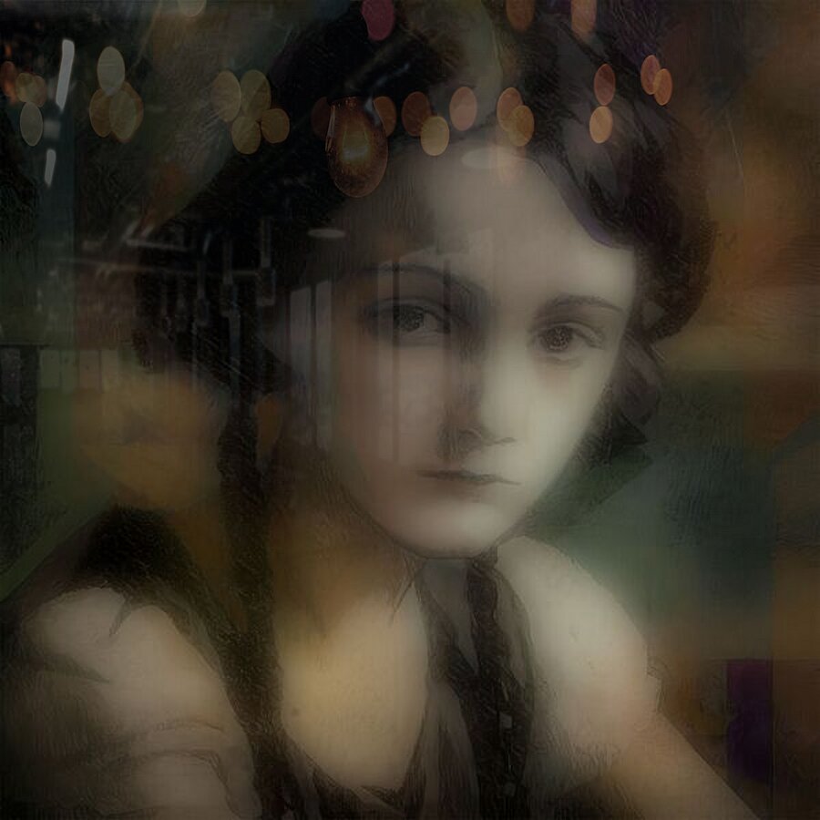 Faded Porcelain Picture Frame print