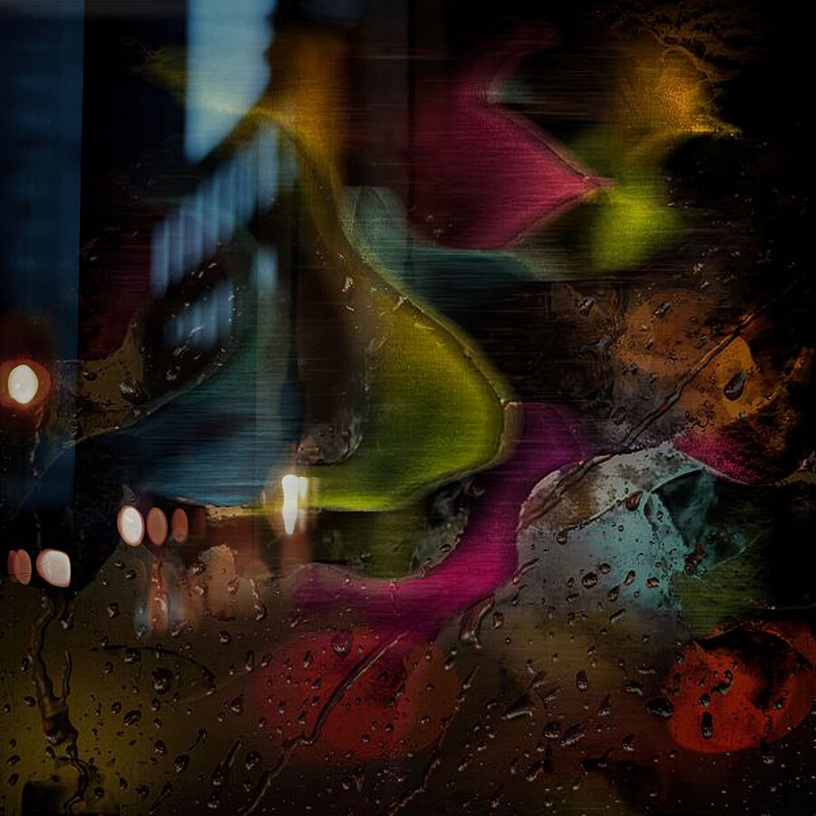 Chromatic Downpour Picture Frame print