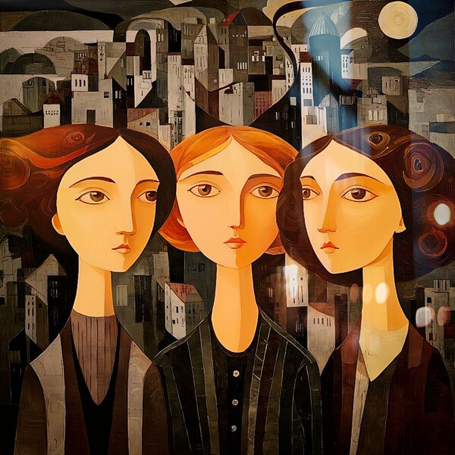 City of Three Minds Picture Frame print