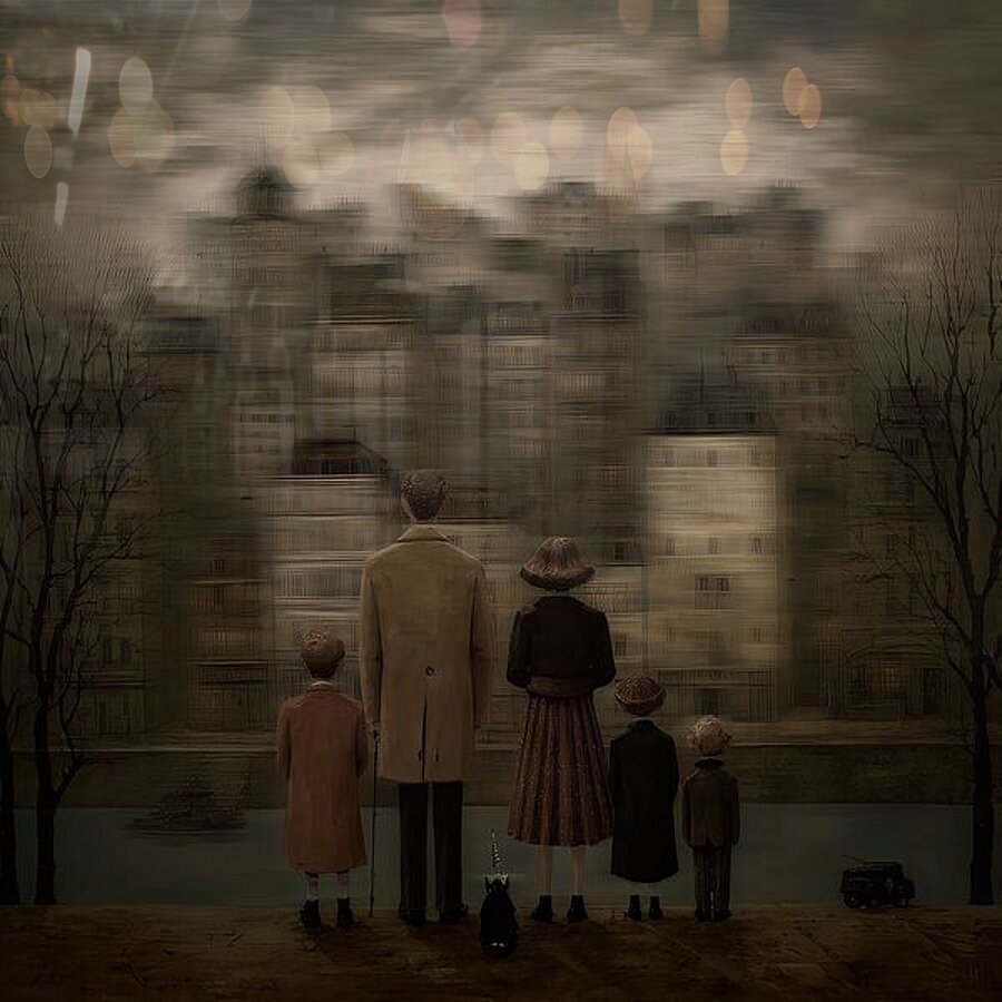 The Vanishing Family Picture Frame print