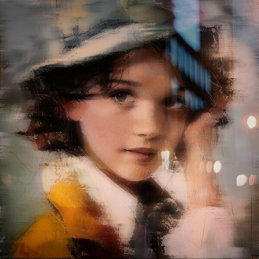 Portrait in Dissolve Picture Frame print