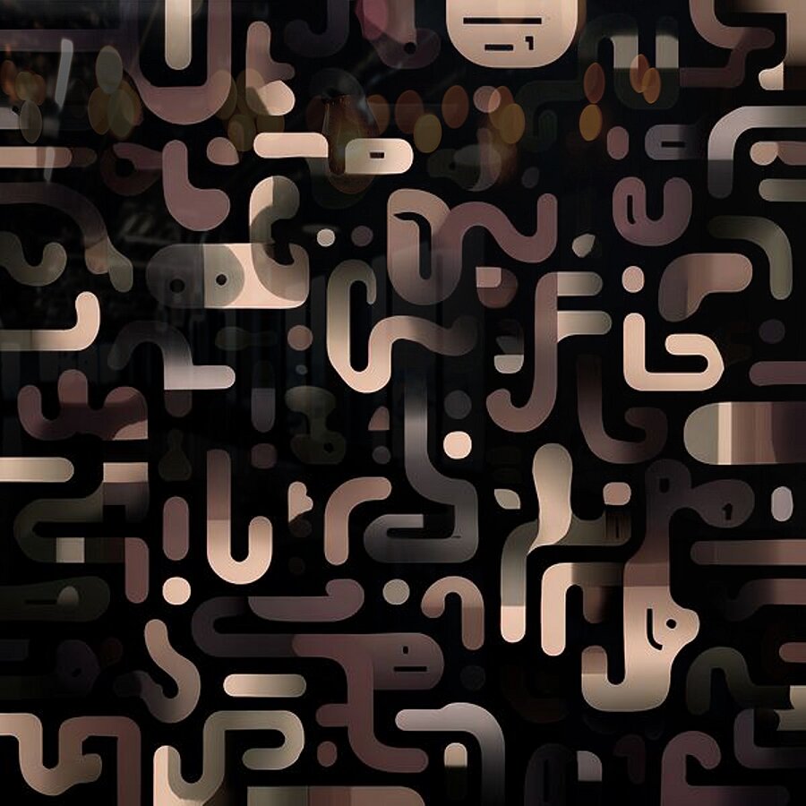 The Language of Curves Picture Frame print