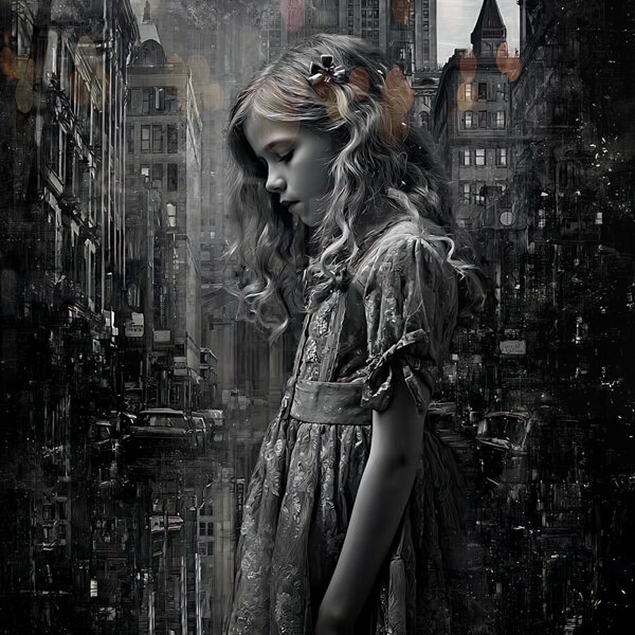 A Question in Gray Picture Frame print