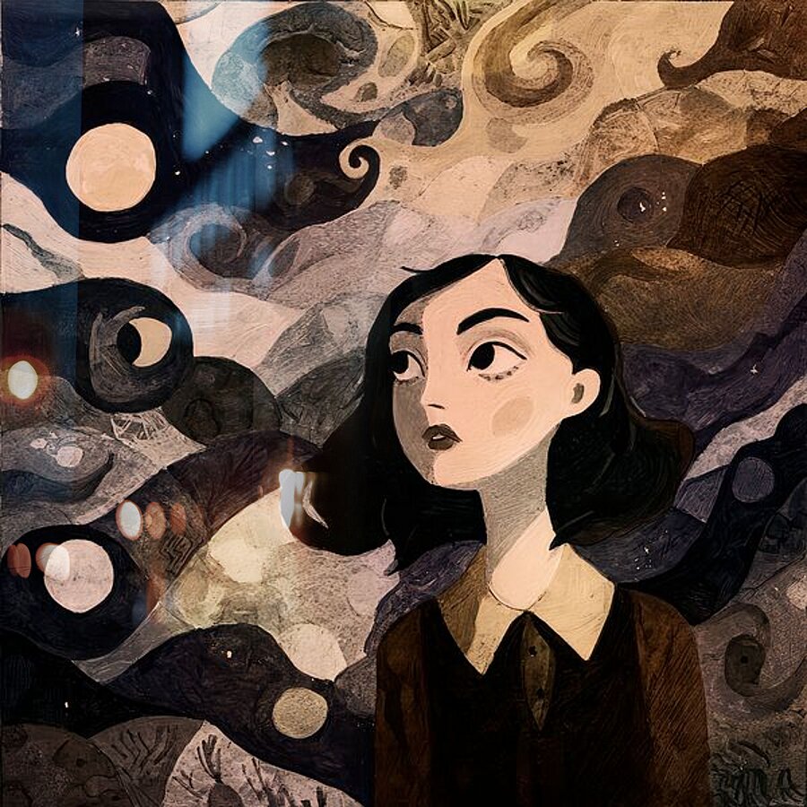 Where Thoughts Begin to Spiral Picture Frame print