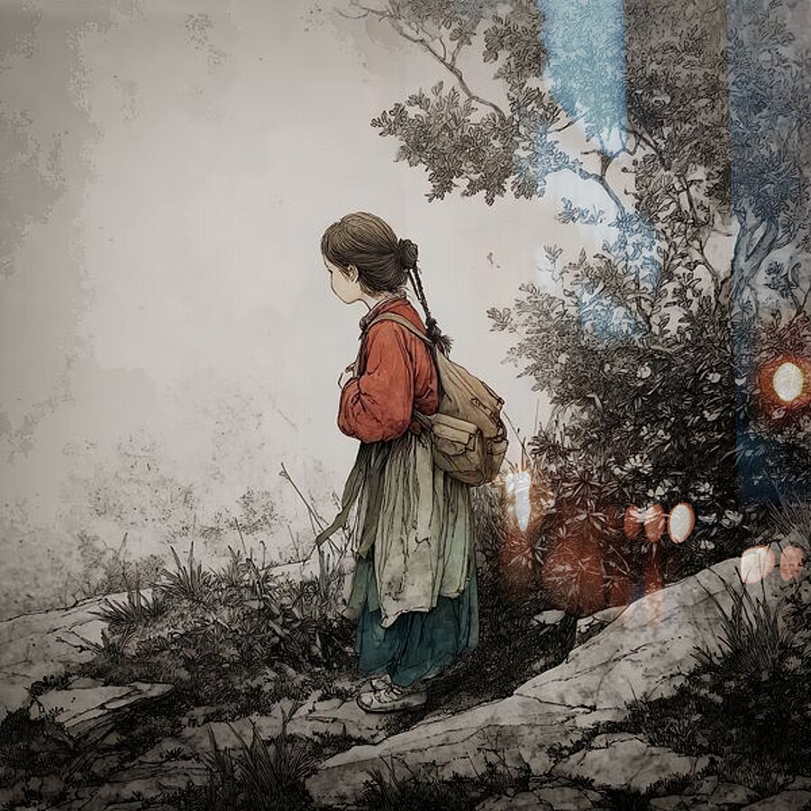 The Listening Path Picture Frame print