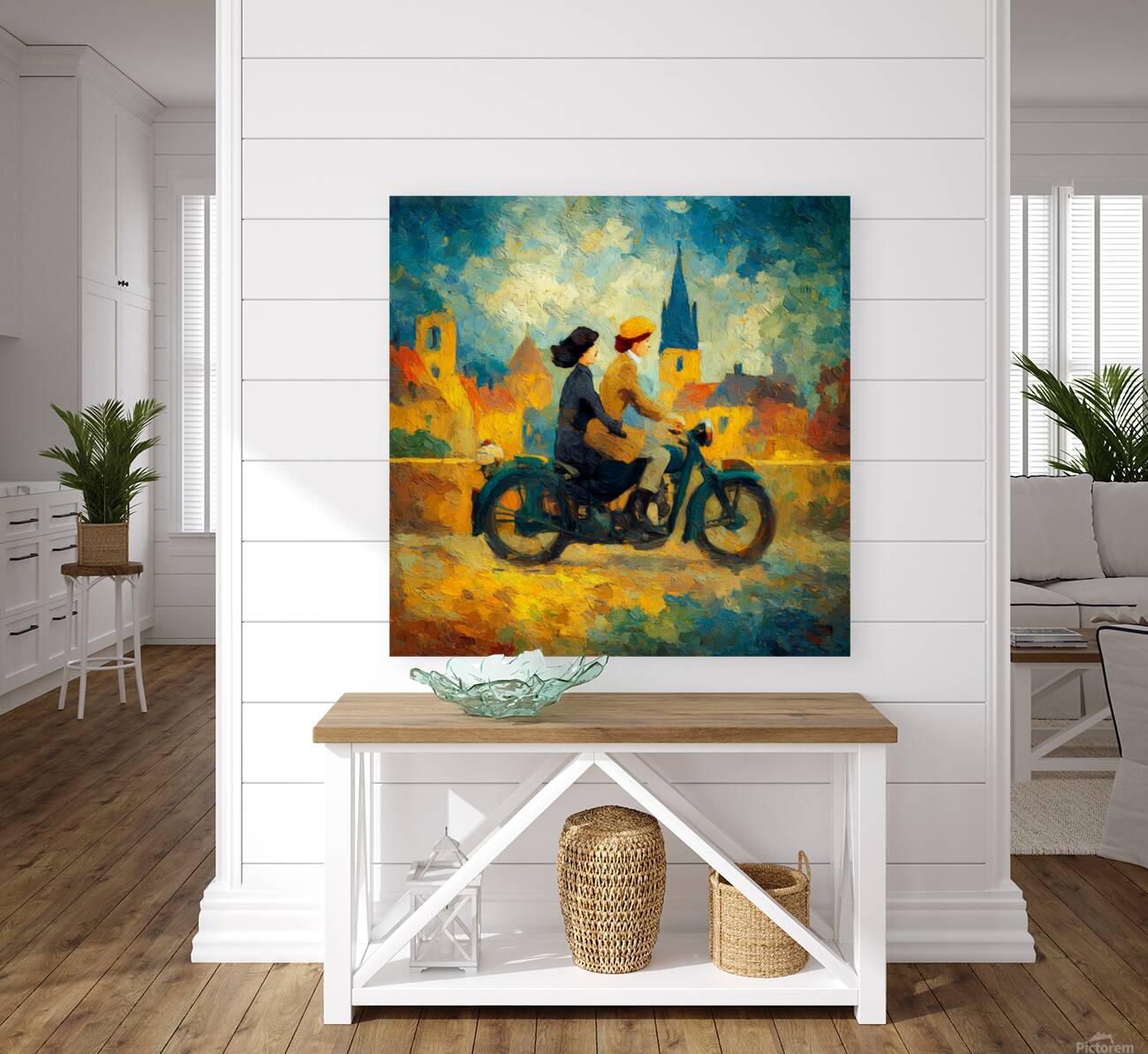 The Blue Motorcycle Reproduction