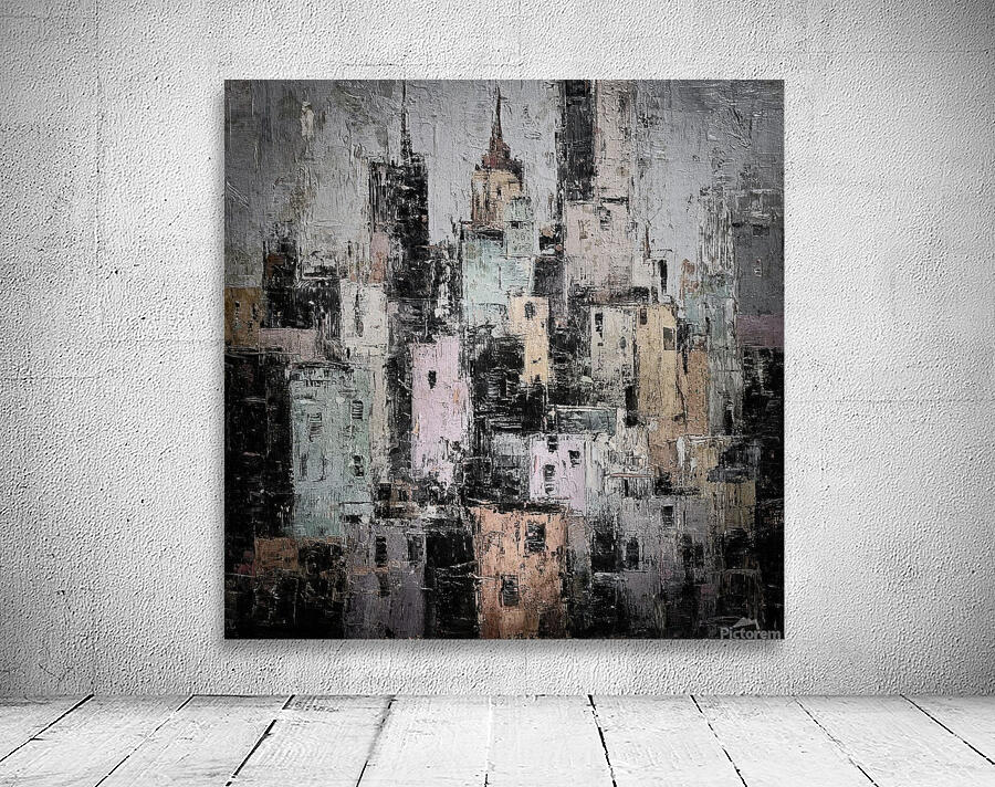 Muted Skyline Wall Preview