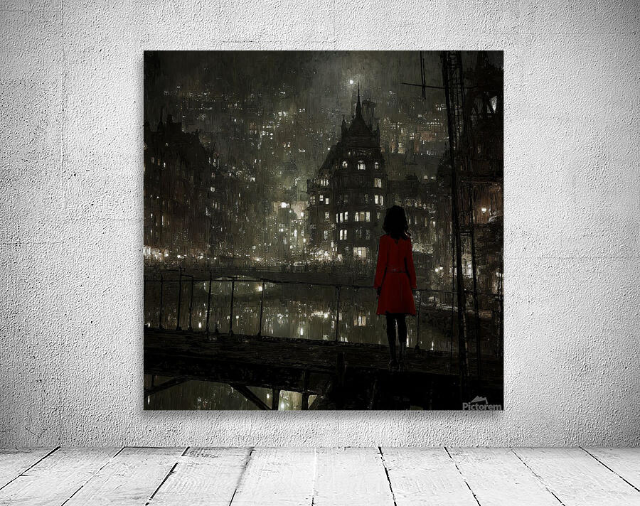 The Girl in Red at the Edge of Night Wall Preview