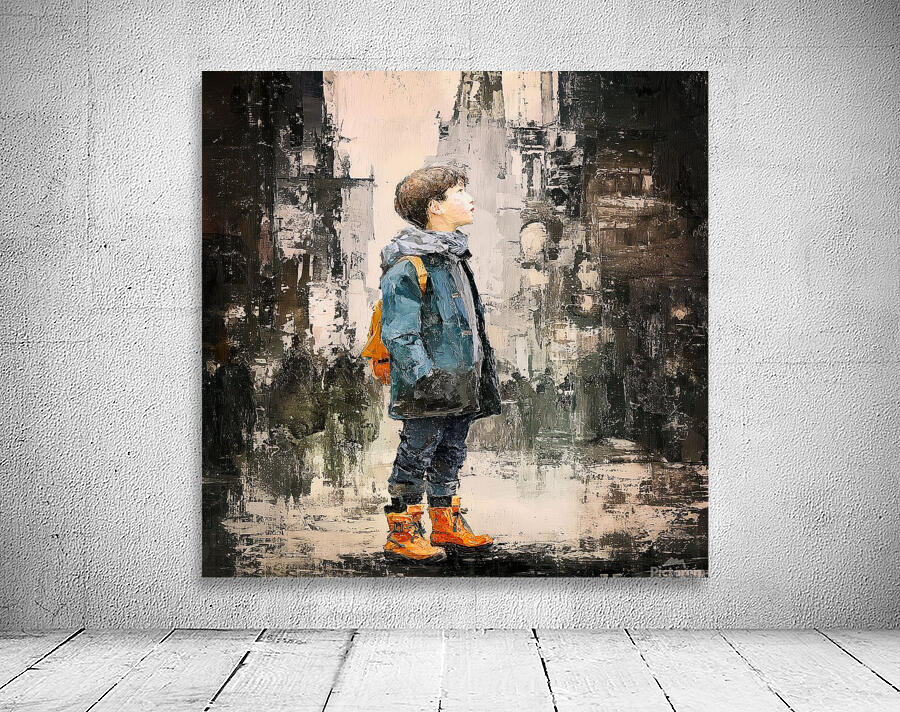 In Orange Boots Wall Preview