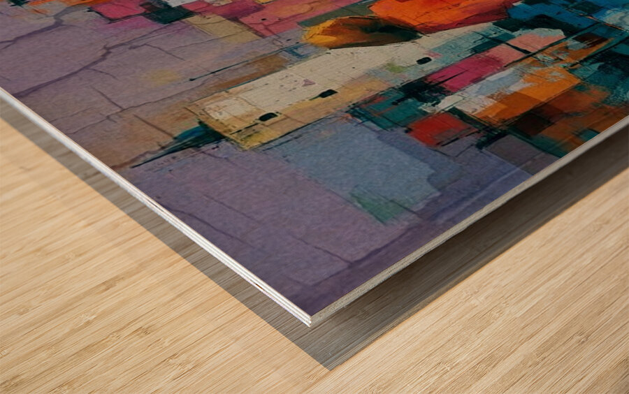 Crimson  Gold Wood print