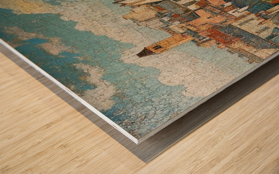 A Symphony of Rooftops Wood print