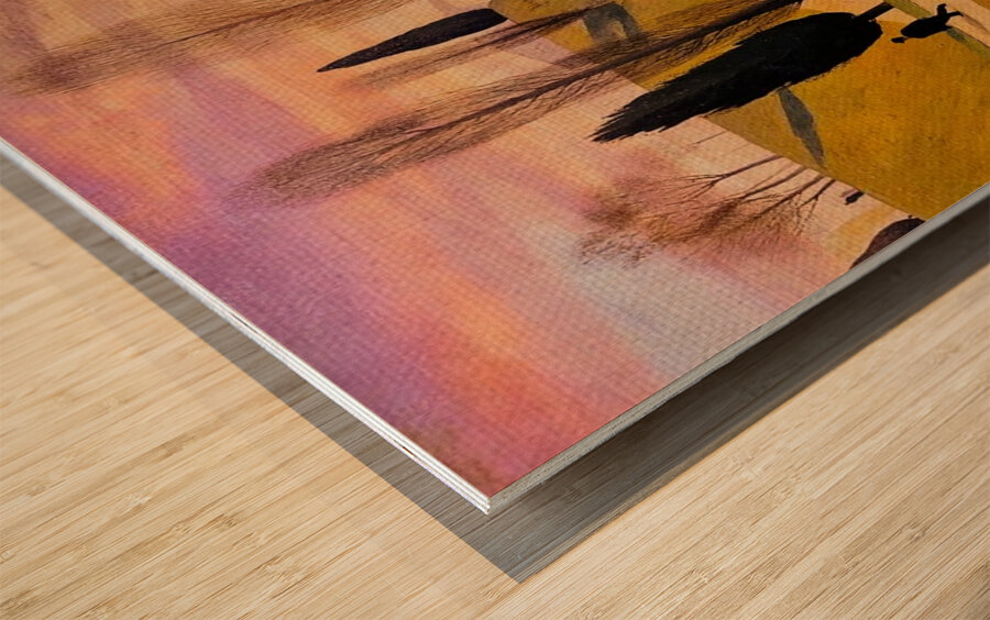 Where Shadows Walk Gently Wood print