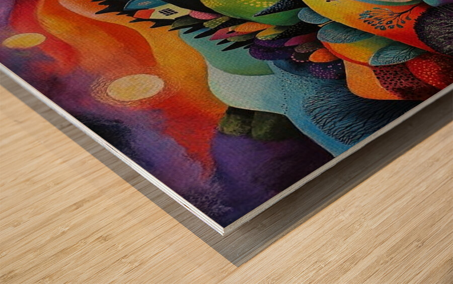 Valley of Two Suns Wood print