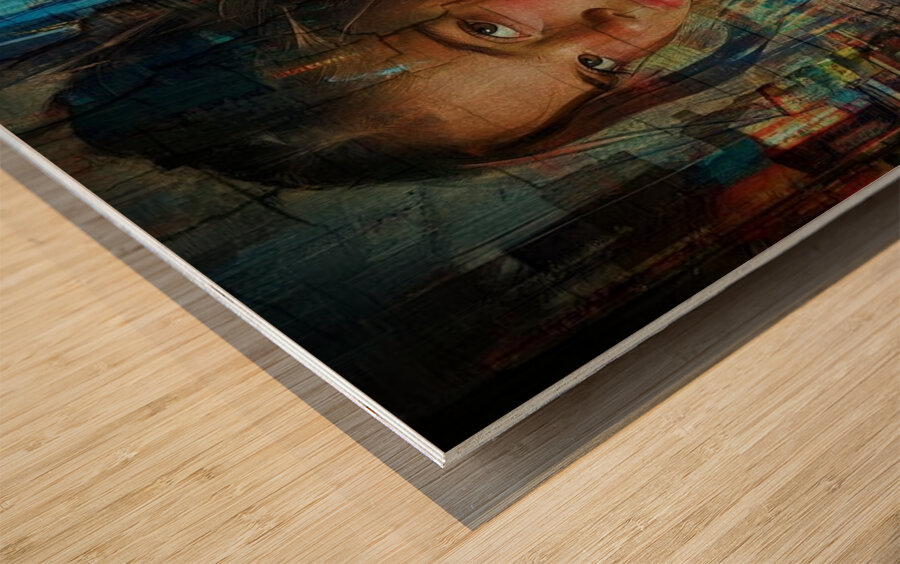 Ethereal Gaze Wood print