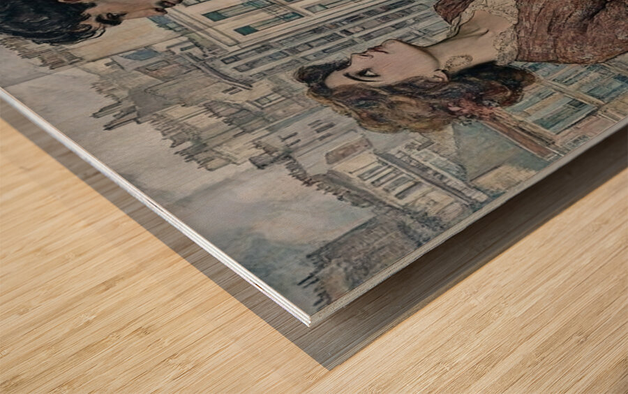 The Moment Before Goodbye Wood print