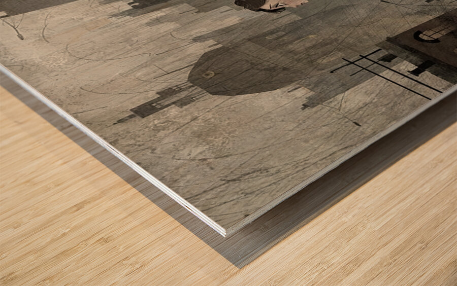 Crimson Silence Wood print