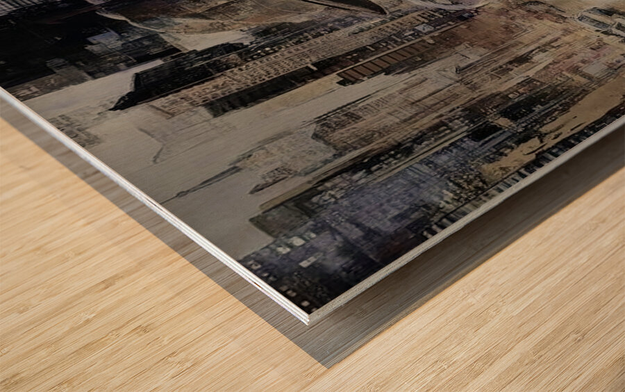 Souls in Sepia Wood print