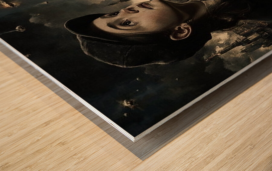 Falling Stars Wood print