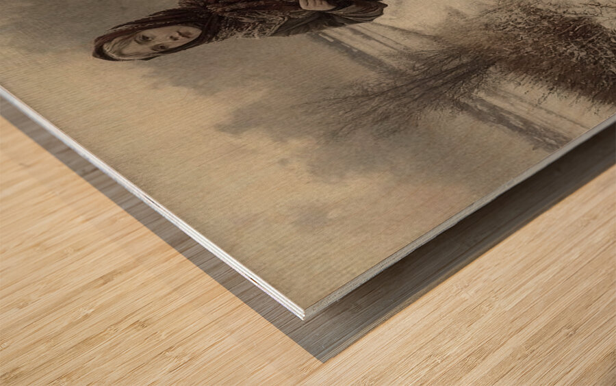 Winters Errand Wood print