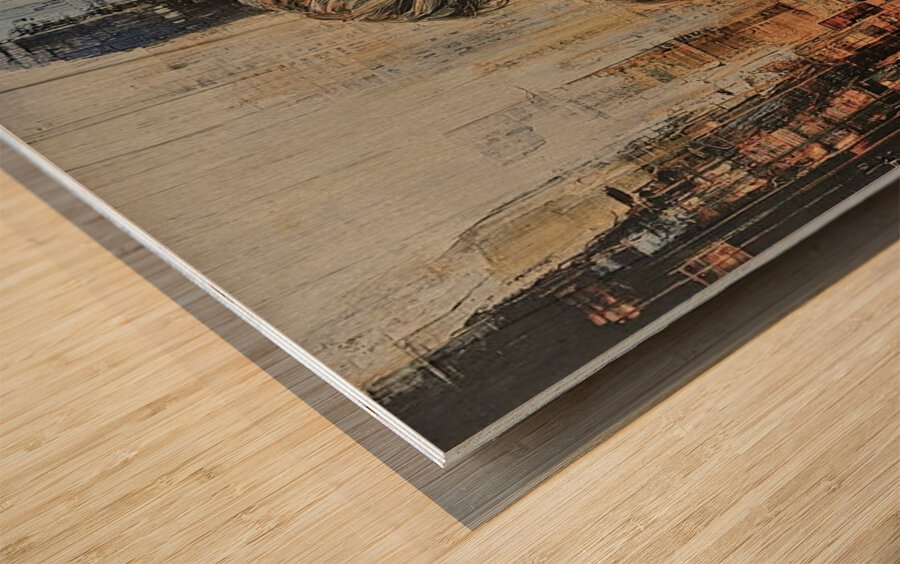 Silent Glow Wood print