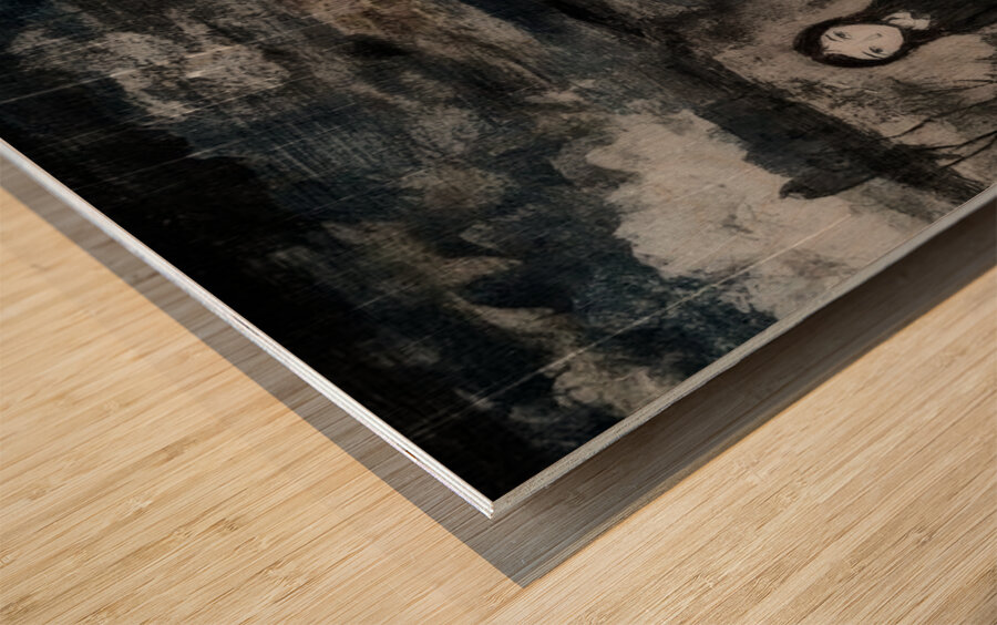 Girl at the Edge Wood print