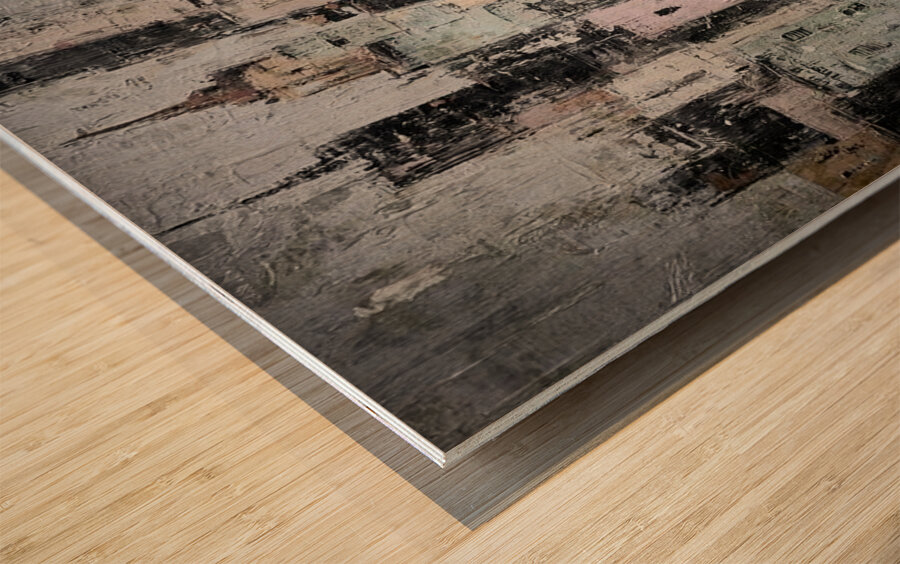 Muted Skyline Wood print