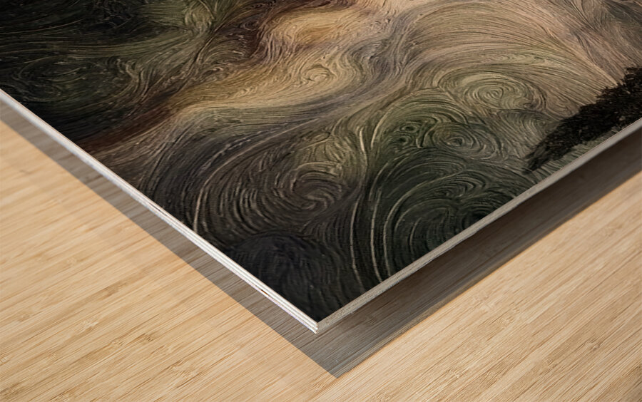 Swirling Light Wood print
