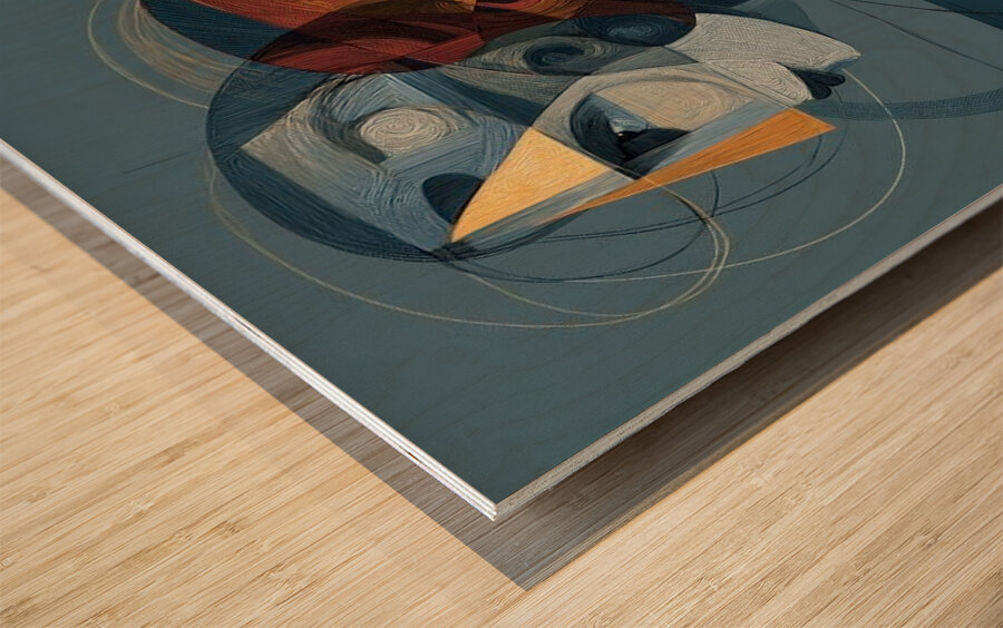 Echoes in Geometry Wood print