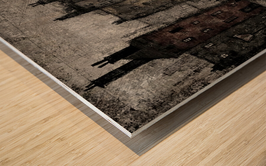 In The Courtyard Wood print