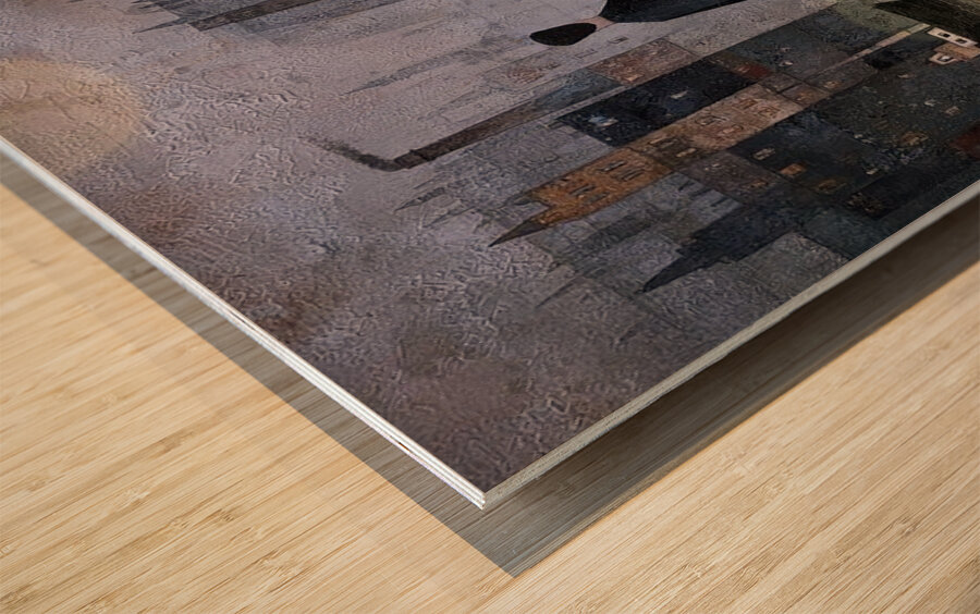 Shadows by the River Wood print