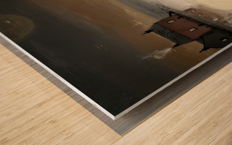 The Waiting Shore Wood print