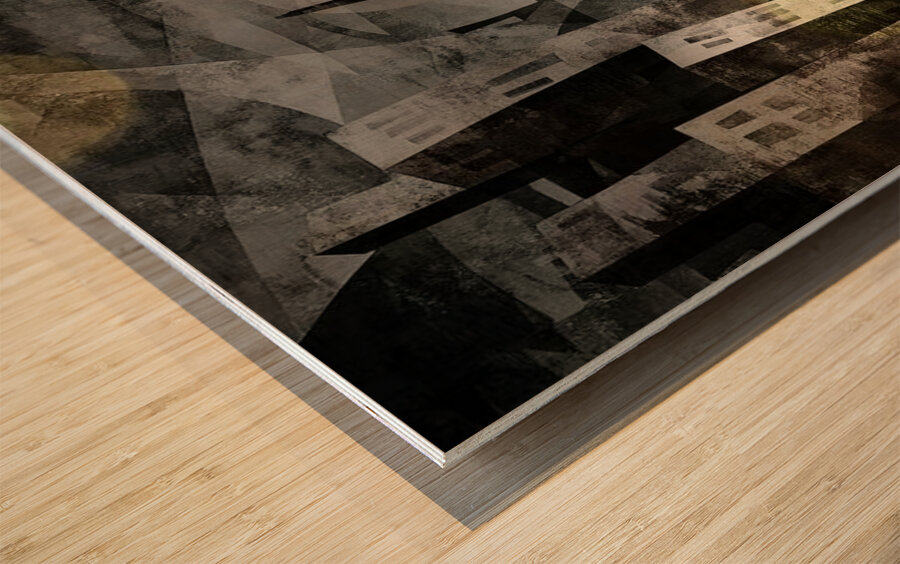 Between Crooked Towers Wood print