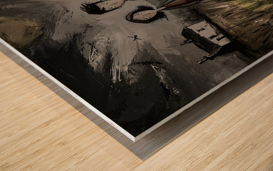 Where the Field Ends Wood print