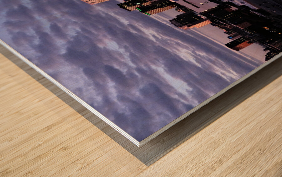 Montreal Morning Wood print