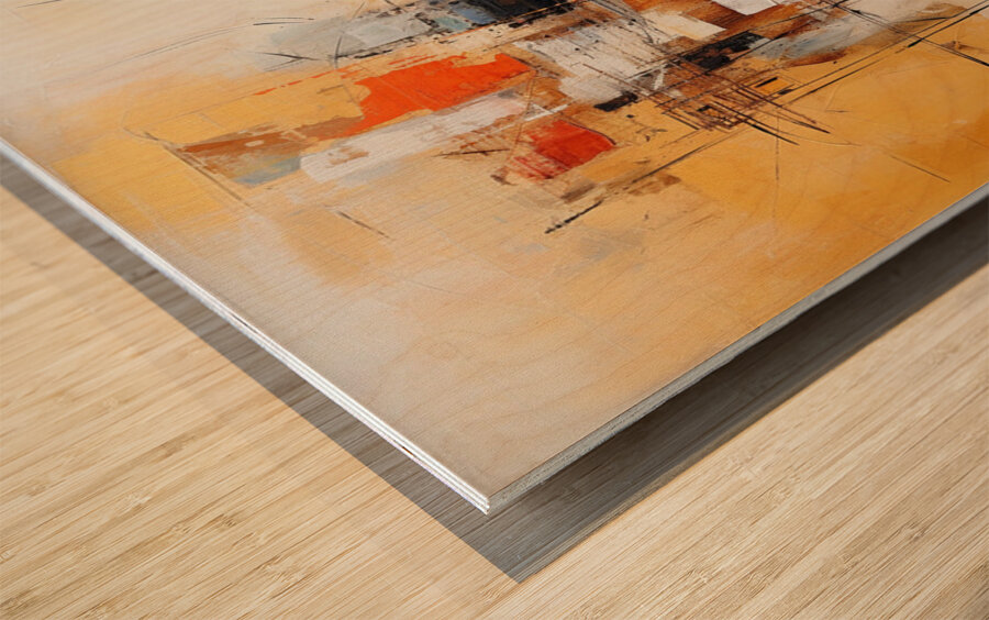 Crosscuts of Red and Black Wood print