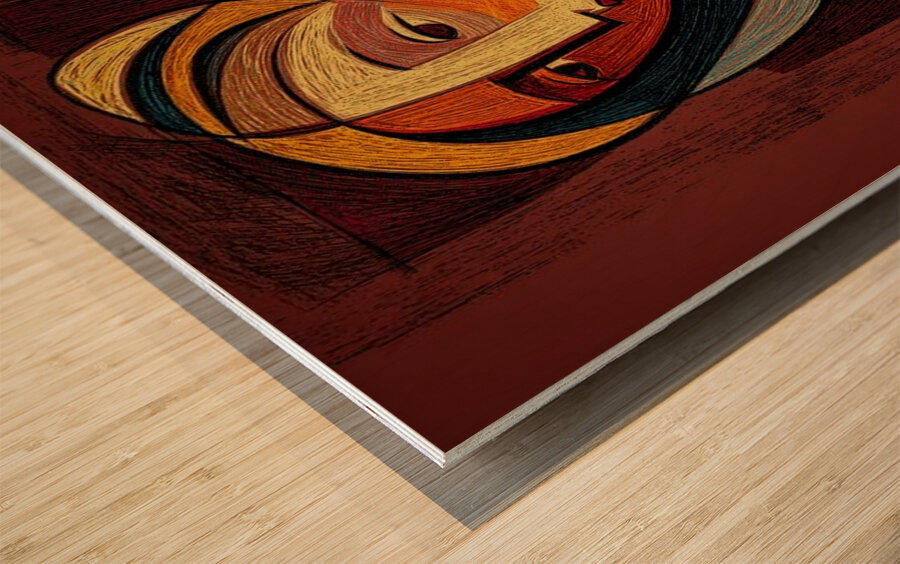 Stitched in Colours Wood print