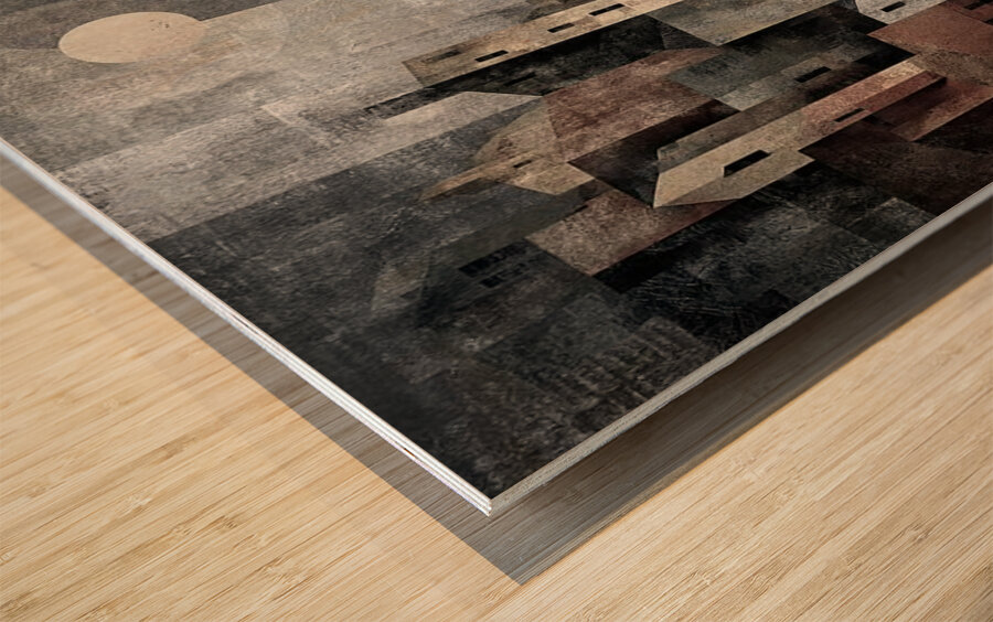 Watching Walls Wood print