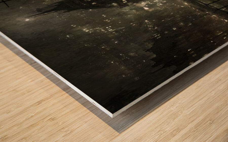 The Girl in Red at the Edge of Night Wood print