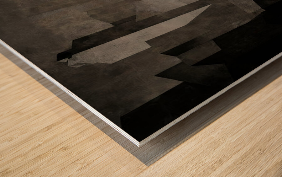 Grey Horizons Wood print