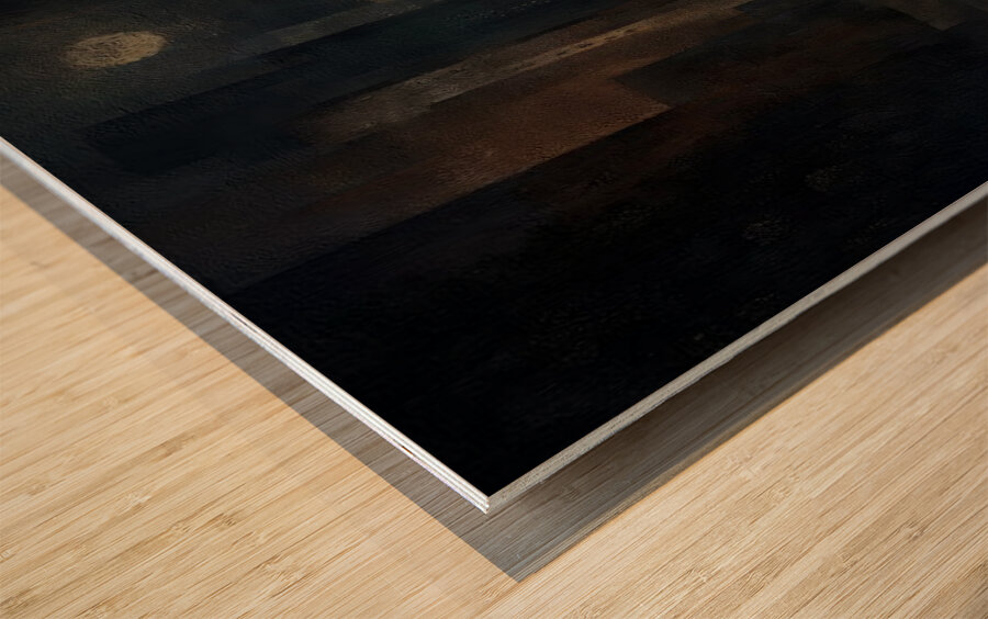 Under the Pale Moon Wood print