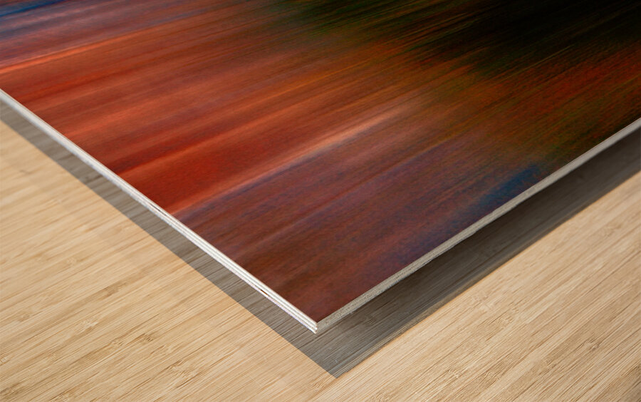 When Color Falls Wood print