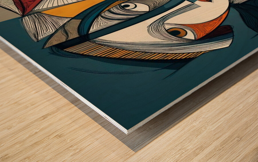 Geometry of Us Wood print