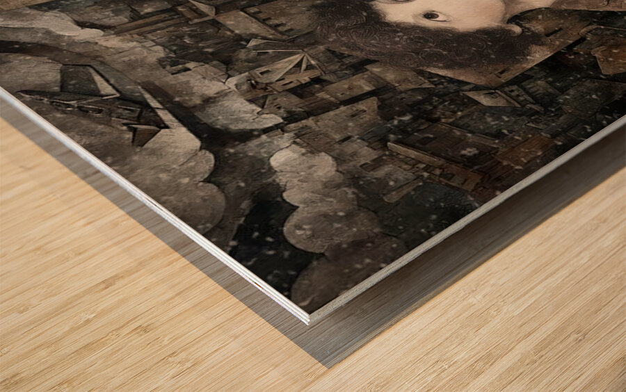 The First Snowfall Wood print