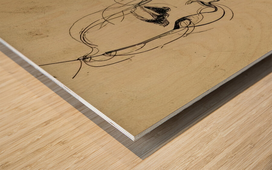 Inked with Uncertainty Wood print