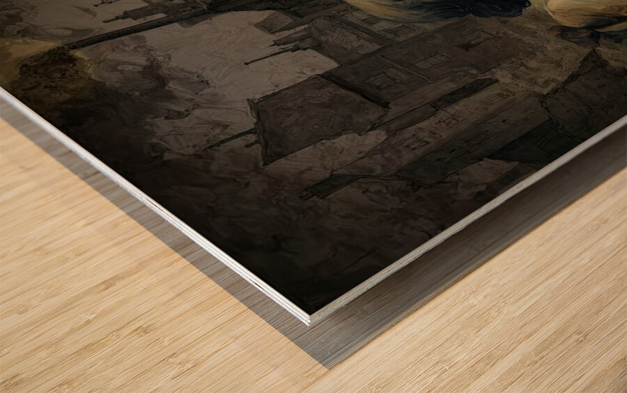 Soot Veiled Afternoon Wood print