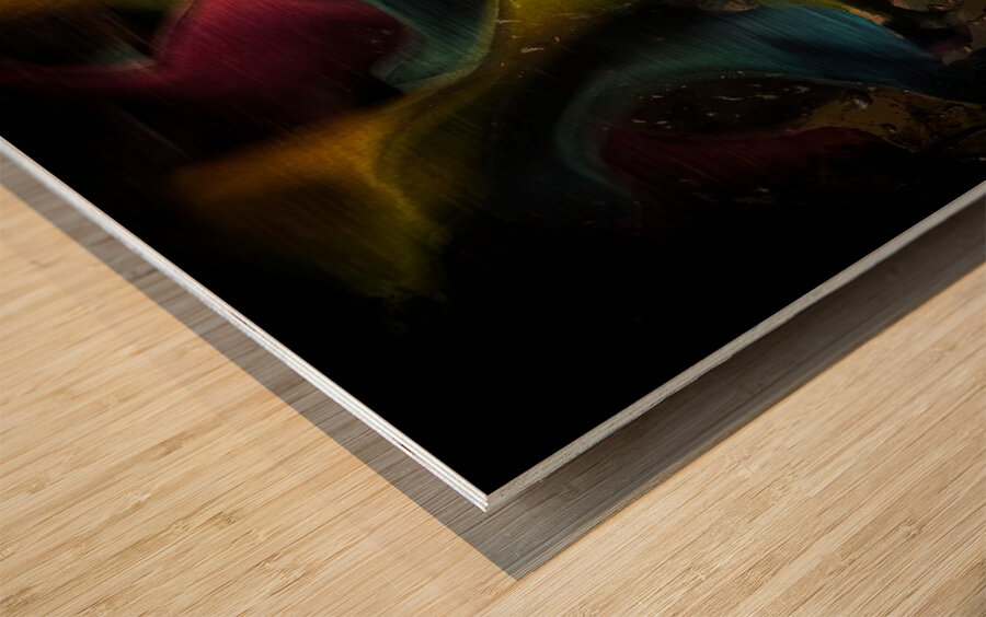 Chromatic Downpour Wood print